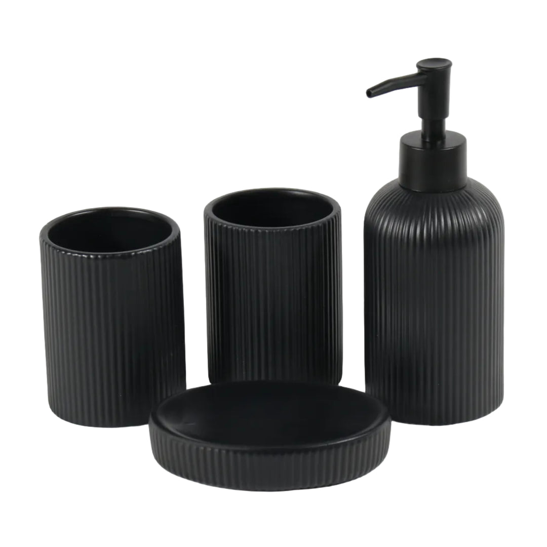 Black Striped Soap Dispenser