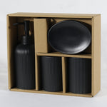 Load image into Gallery viewer, Black Striped Soap Dispenser
