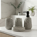 Load image into Gallery viewer, Grey Striped Bathroom Set
