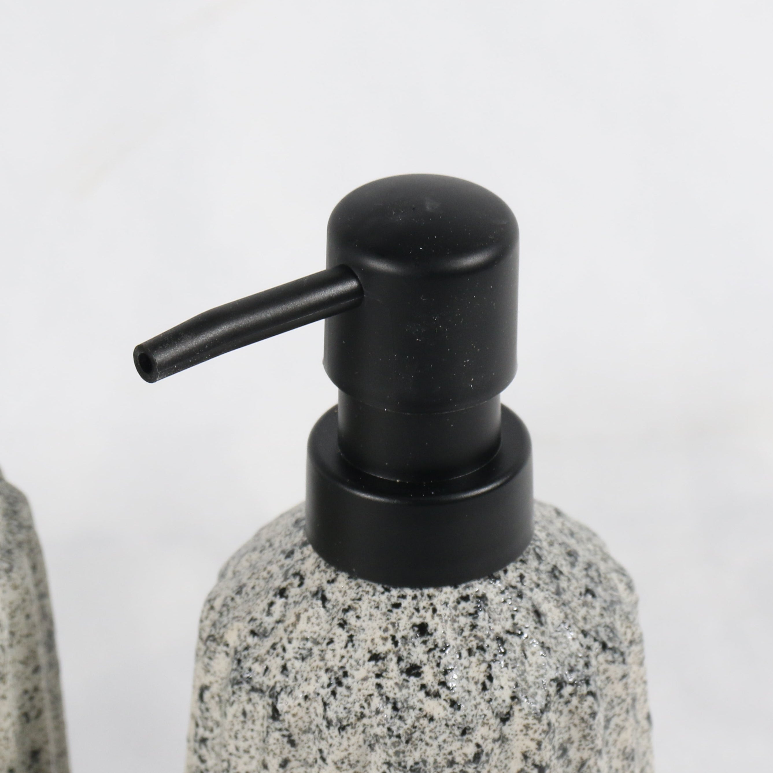 Grey Striped Bathroom Set