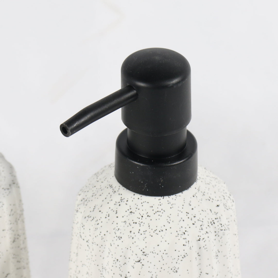 White Striped Bathroom Set