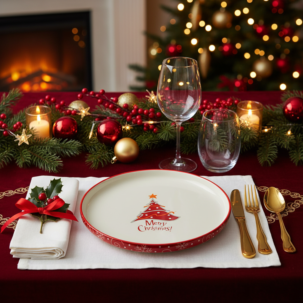 Merry Christmas Dinner Plate
