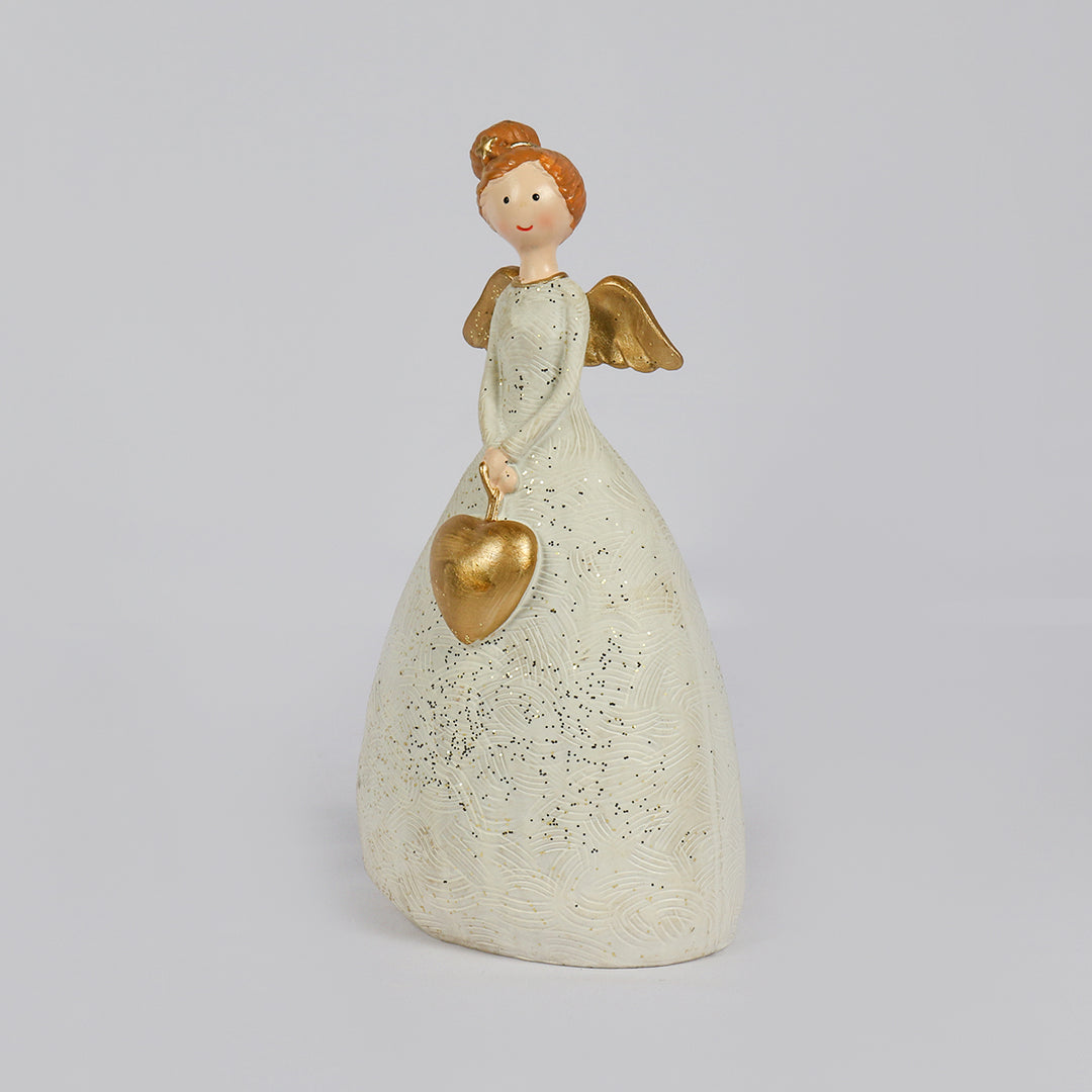 White & Gold Angel Ornament