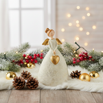 Load image into Gallery viewer, White &amp; Gold Angel Ornament
