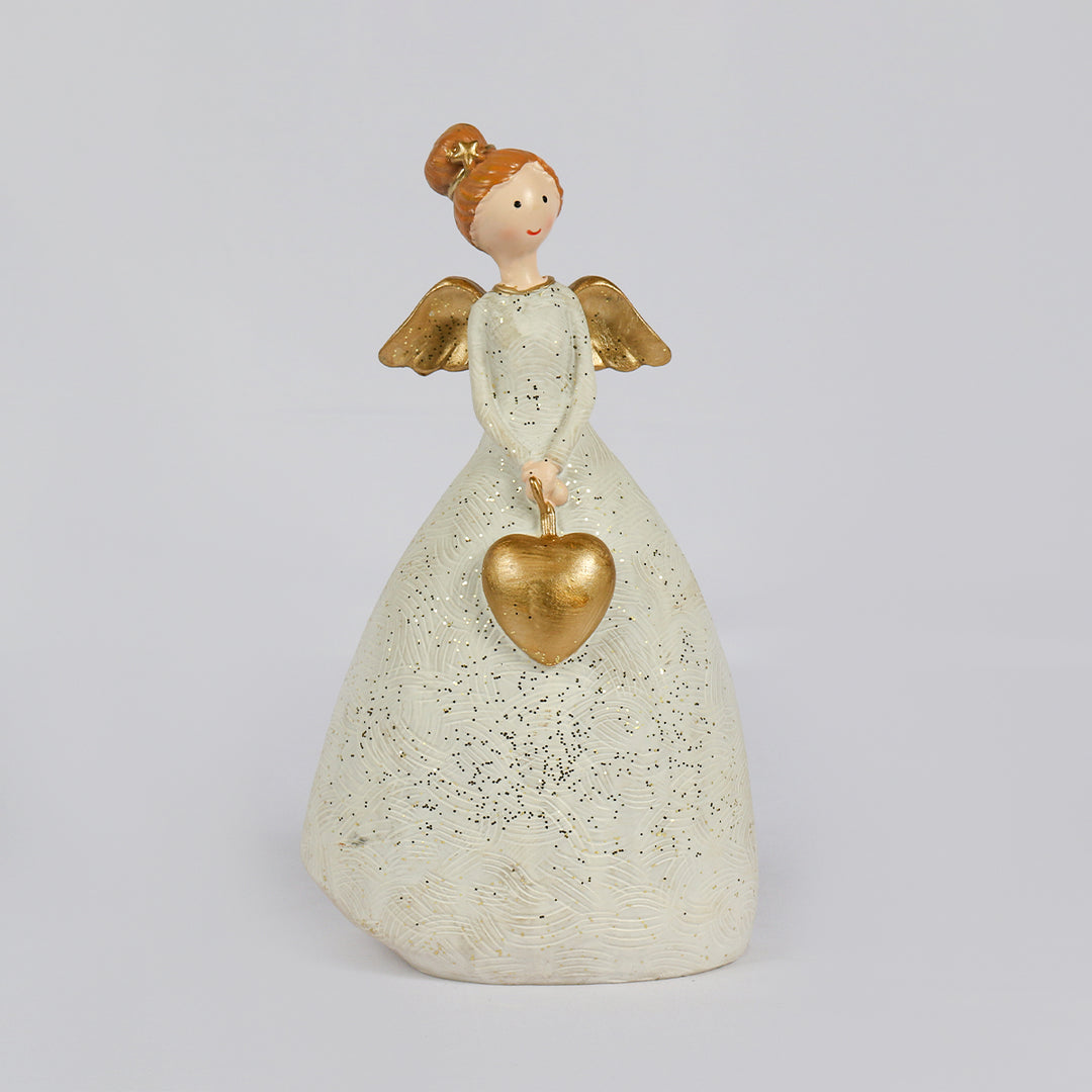 White & Gold Angel Ornament