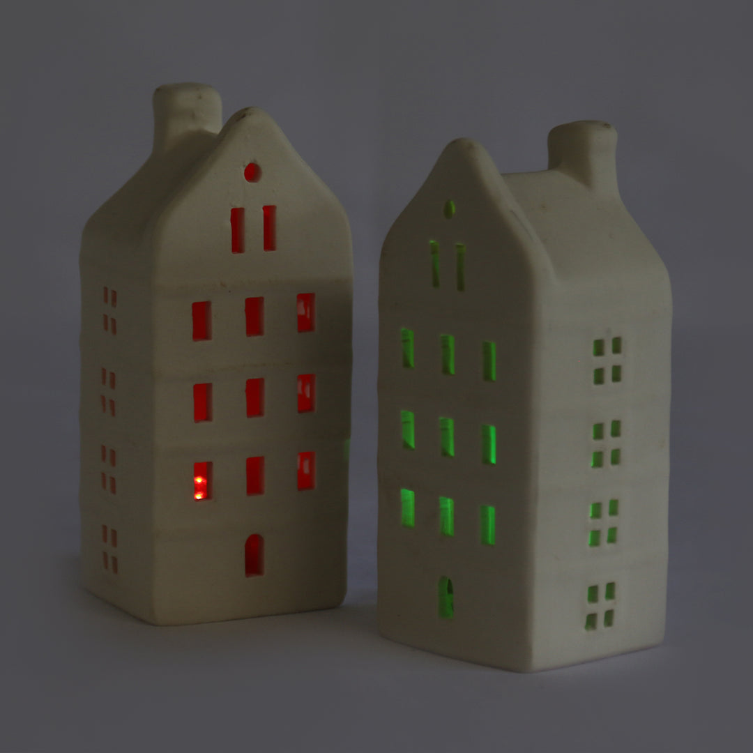 White Multi-Coloured LED House
