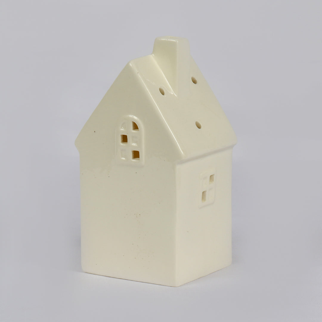 White LED House with Gold Border