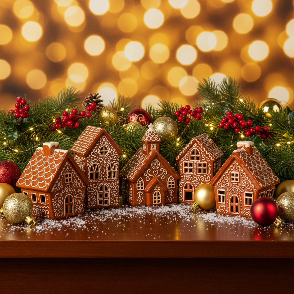 LED Gingerbread Houses
