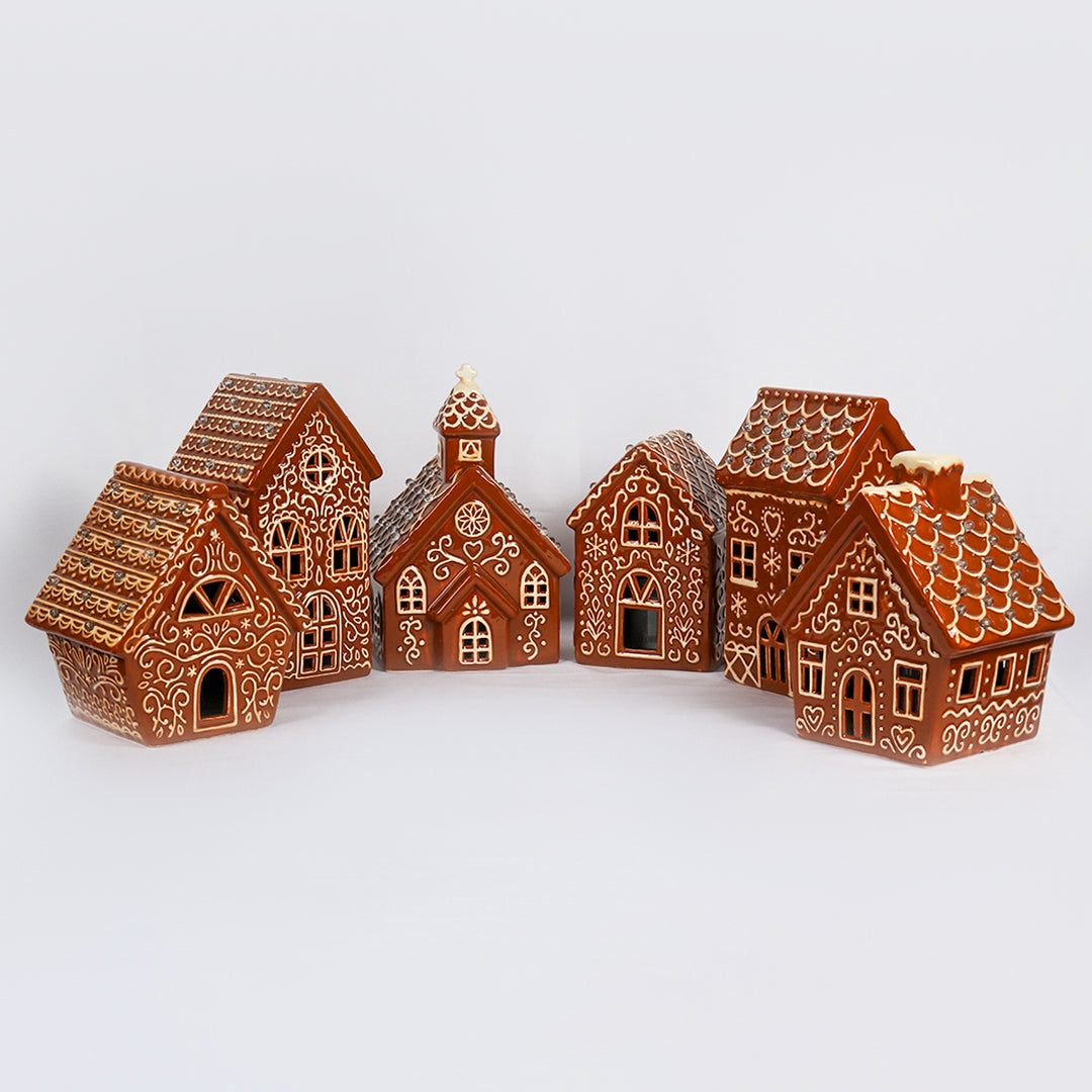 LED Gingerbread Houses