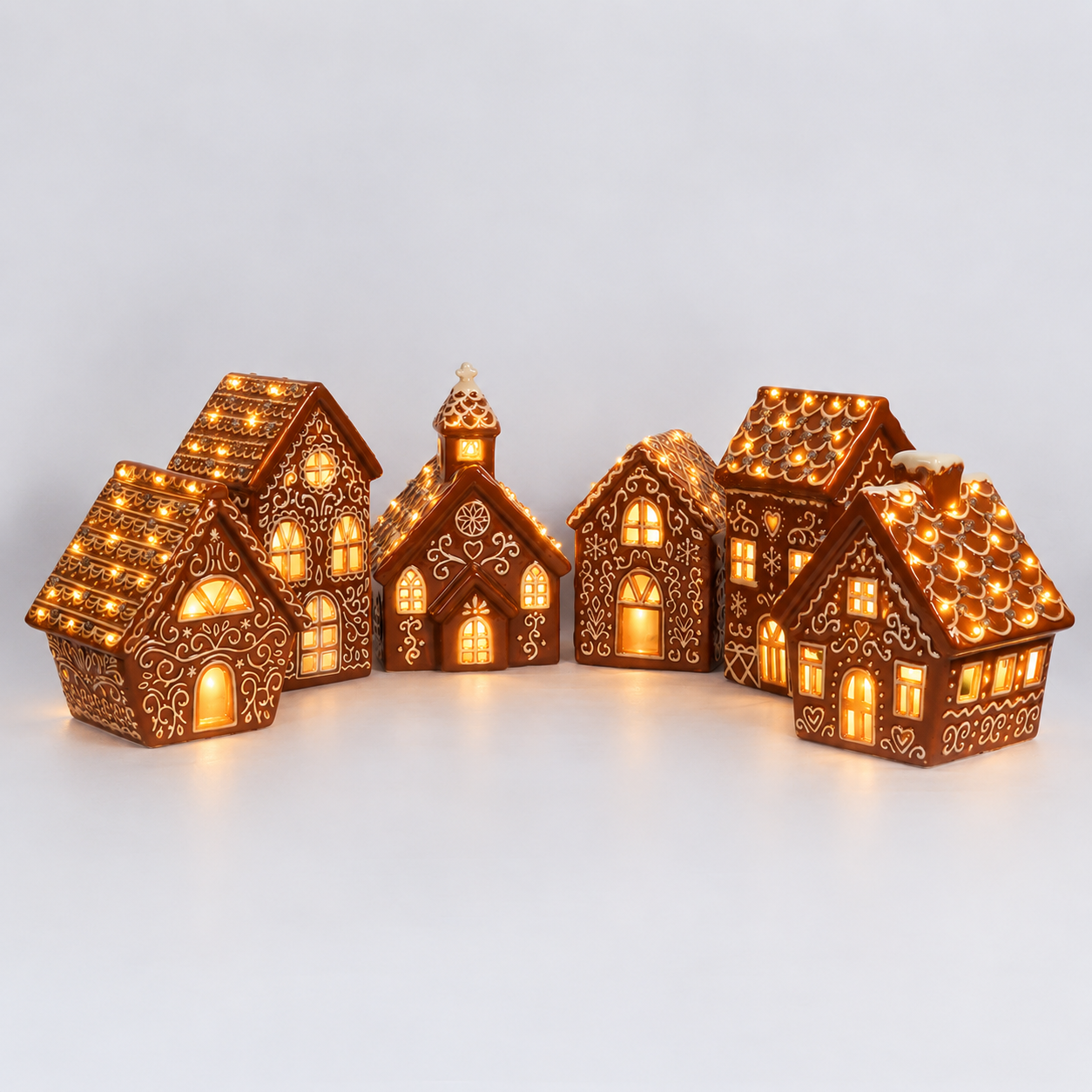LED Gingerbread Houses
