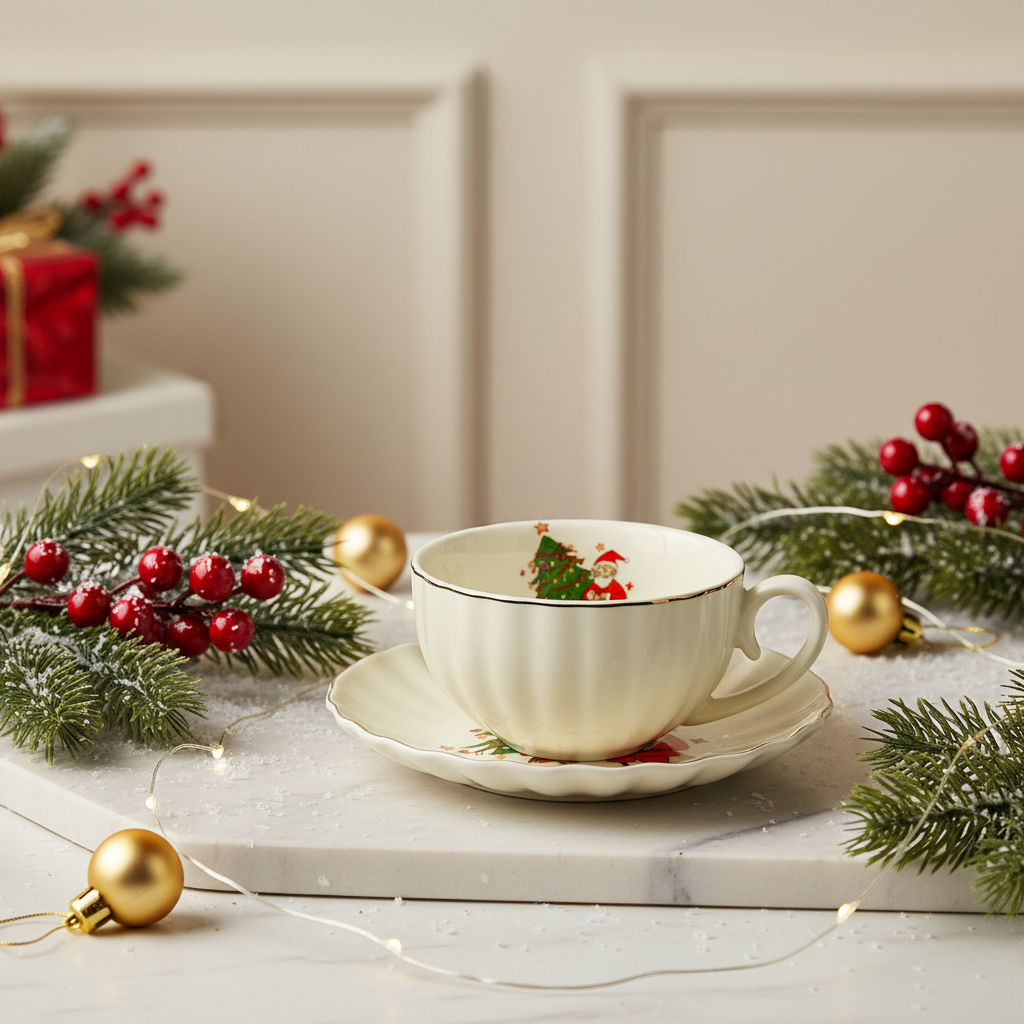 Santa Cup & Saucer Set