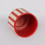 Load image into Gallery viewer, Red &amp; White Striped Vase
