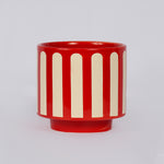 Load image into Gallery viewer, Red &amp; White Striped Vase
