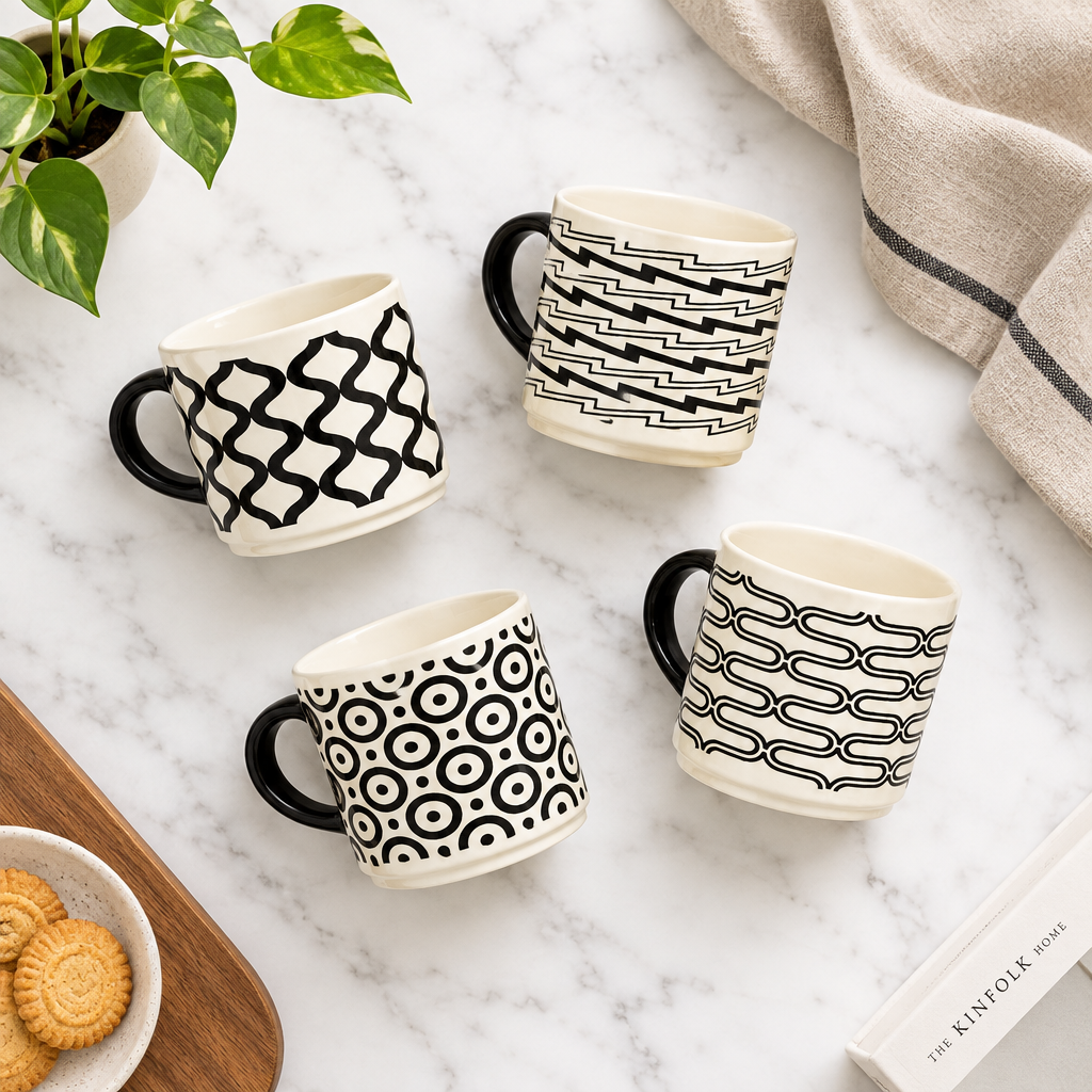 Patterned Mug (Black & White)