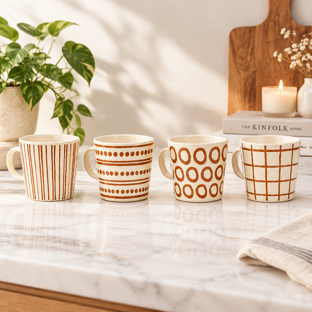 Patterned Mug (Brown)