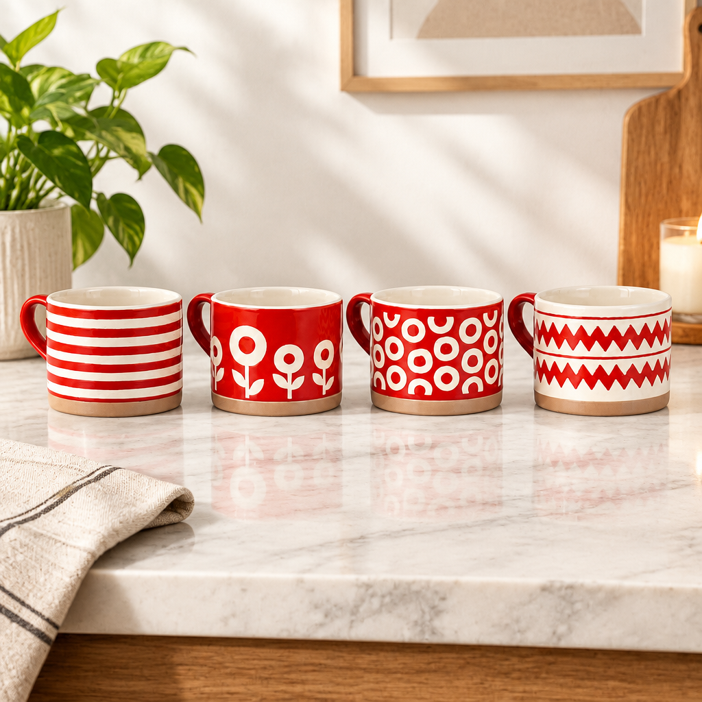 Patterned Mug (Red)