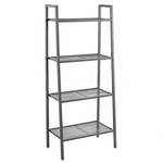 Load image into Gallery viewer, Four-Tier Black Metal Shelf Rack
