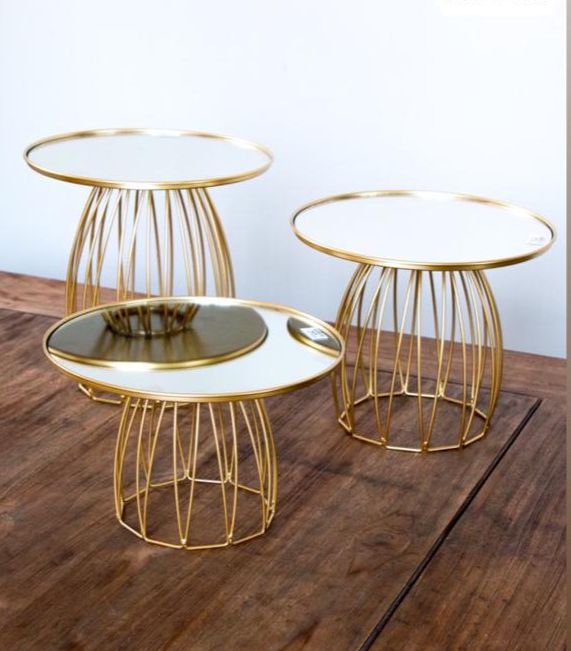 Gold Mirrored Cake Stands