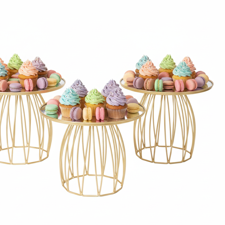 Gold Mirrored Cake Stands