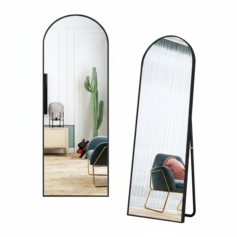 Black Arch Full-Length Mirror