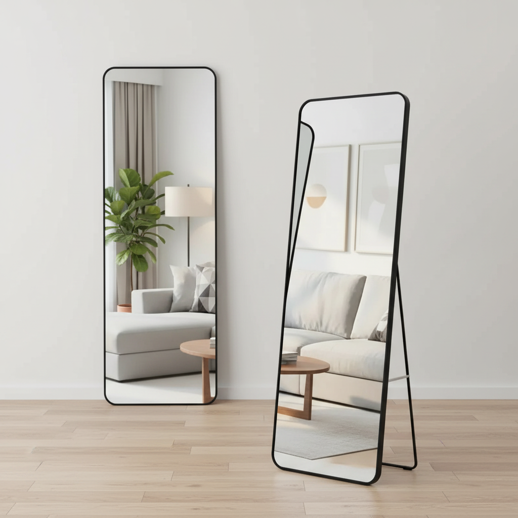 Black Rectangle Full-Length Mirror