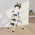 Load image into Gallery viewer, 3 Step Folding Ladder White

