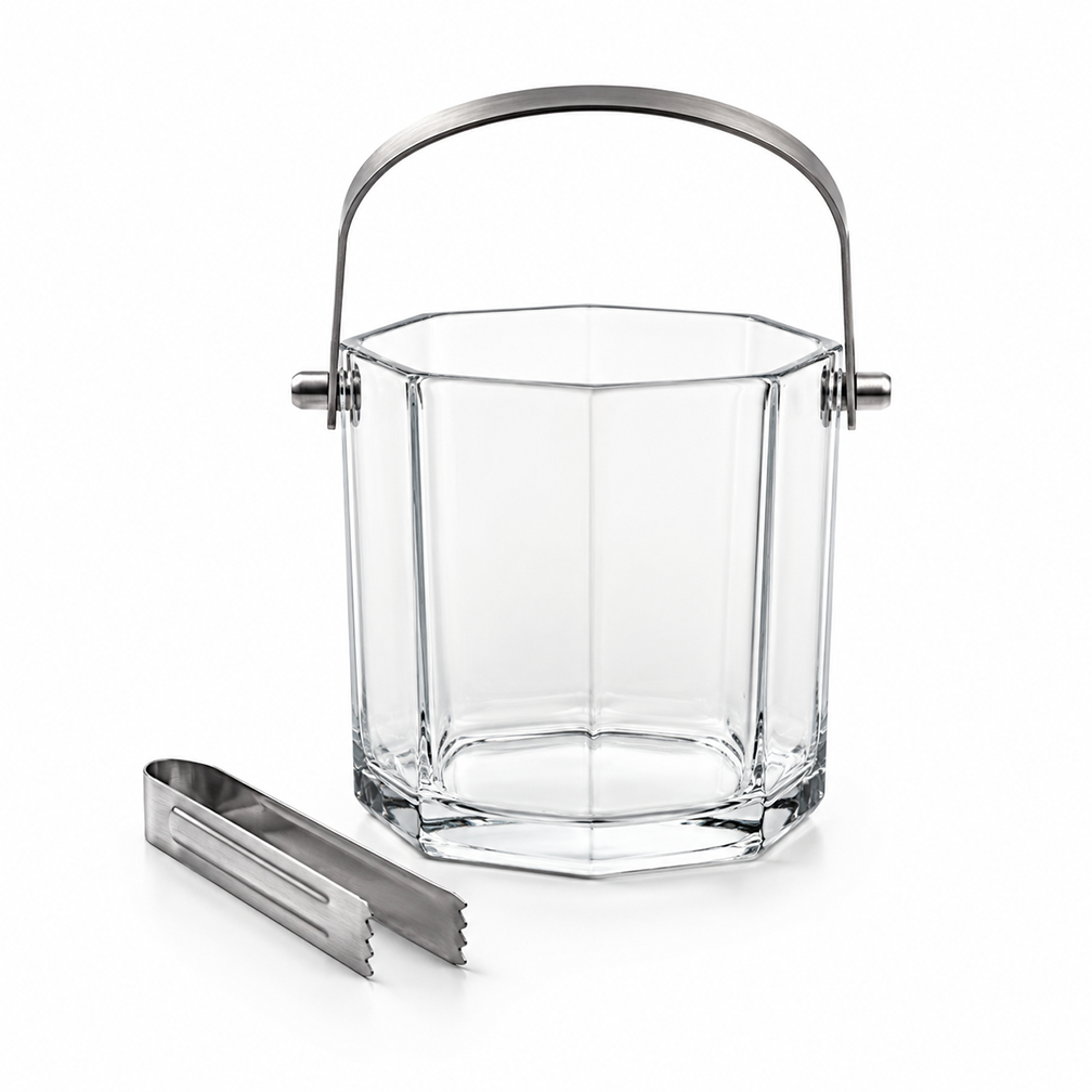Hexagonal Glass Ice Bucket
