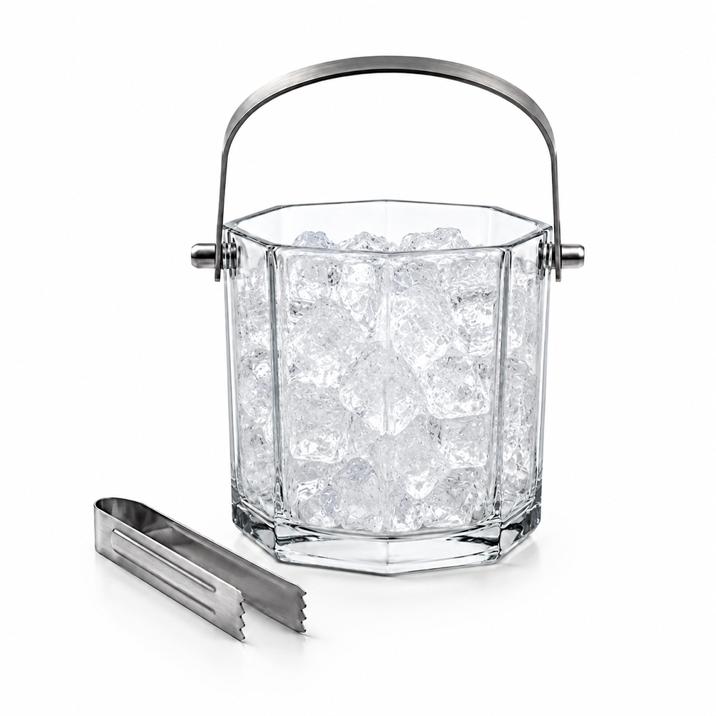 Hexagonal Glass Ice Bucket