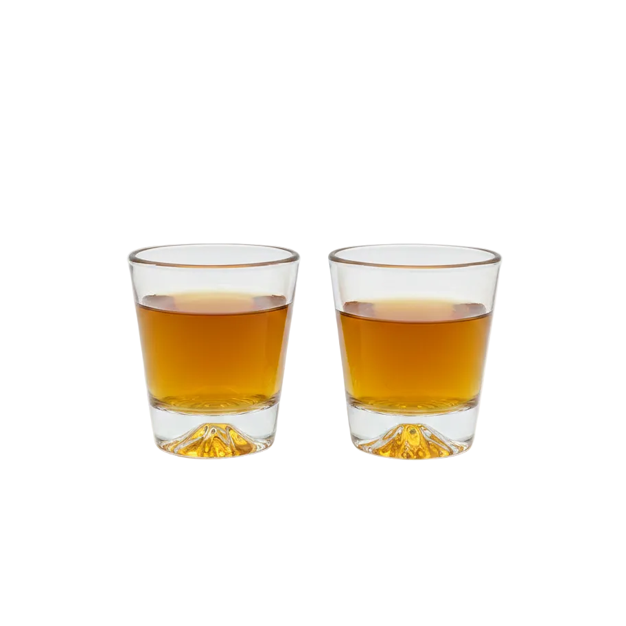 Whisky Glass with Mountain Base