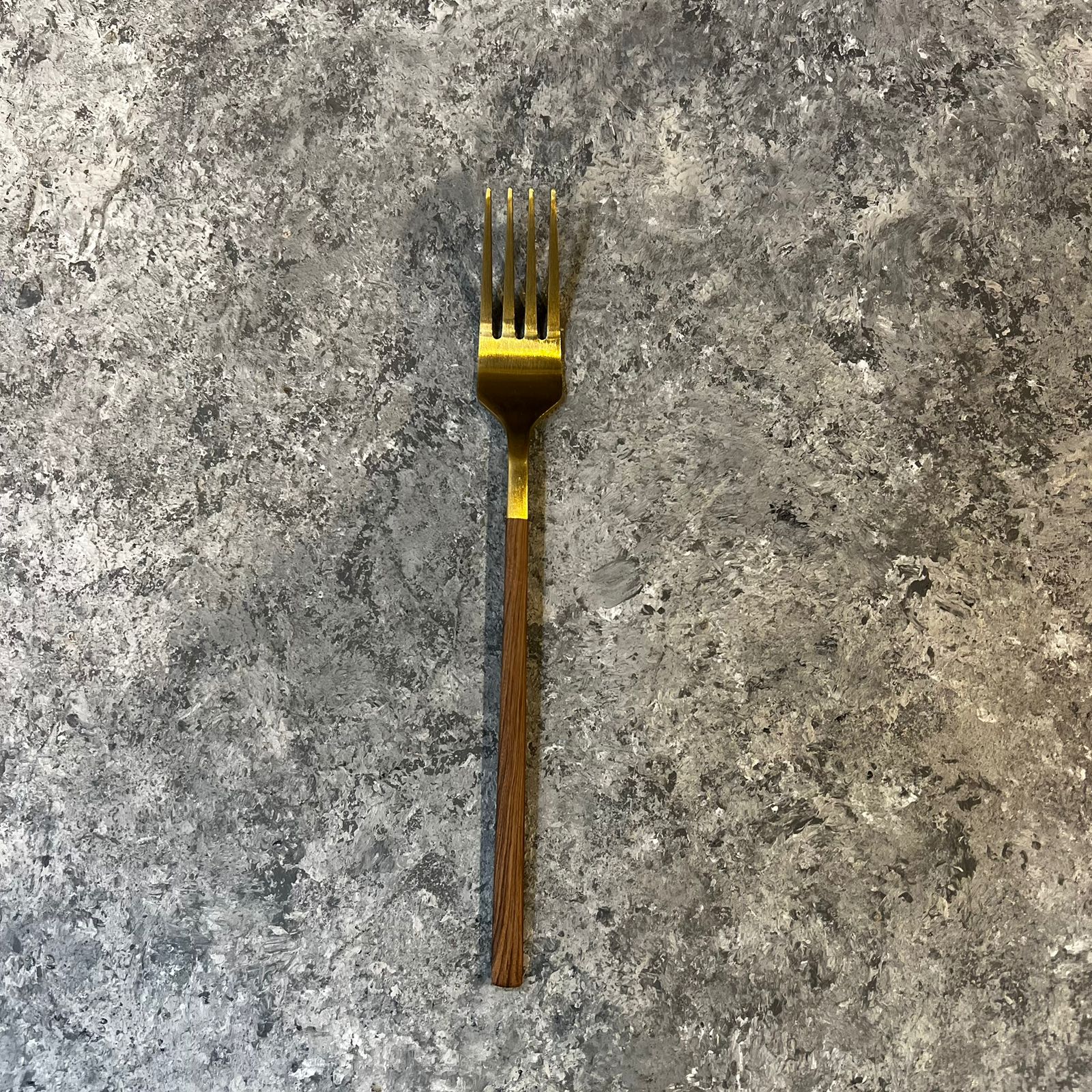 Gold Bamboo Design Cutlery Set