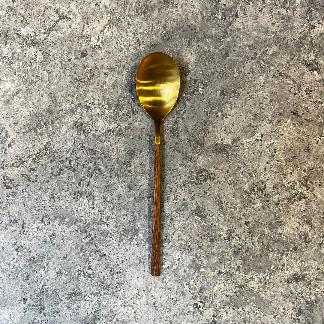 Gold Bamboo Design Cutlery Set