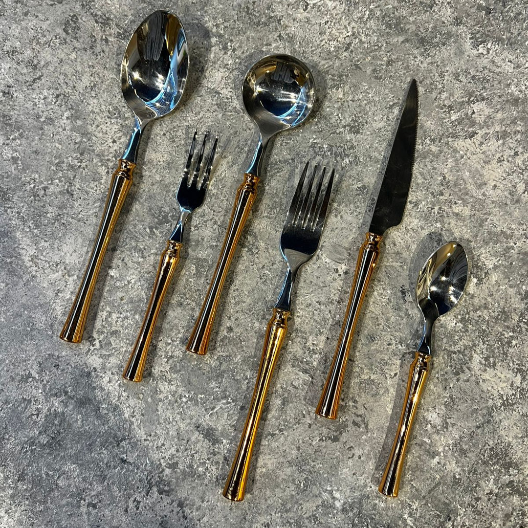 Rose Gold Handle Cutlery Set