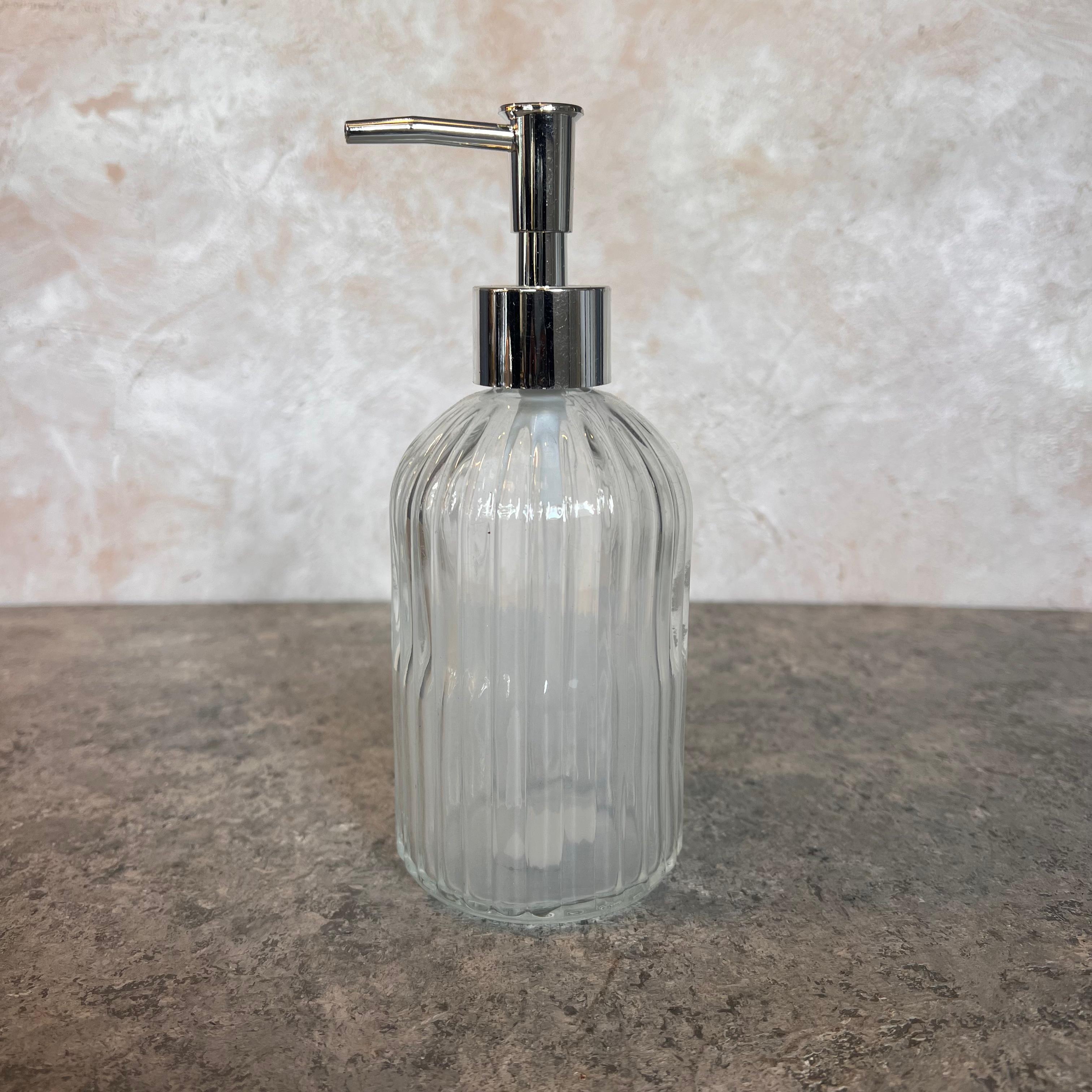 Clear Glass Soap Dispenser