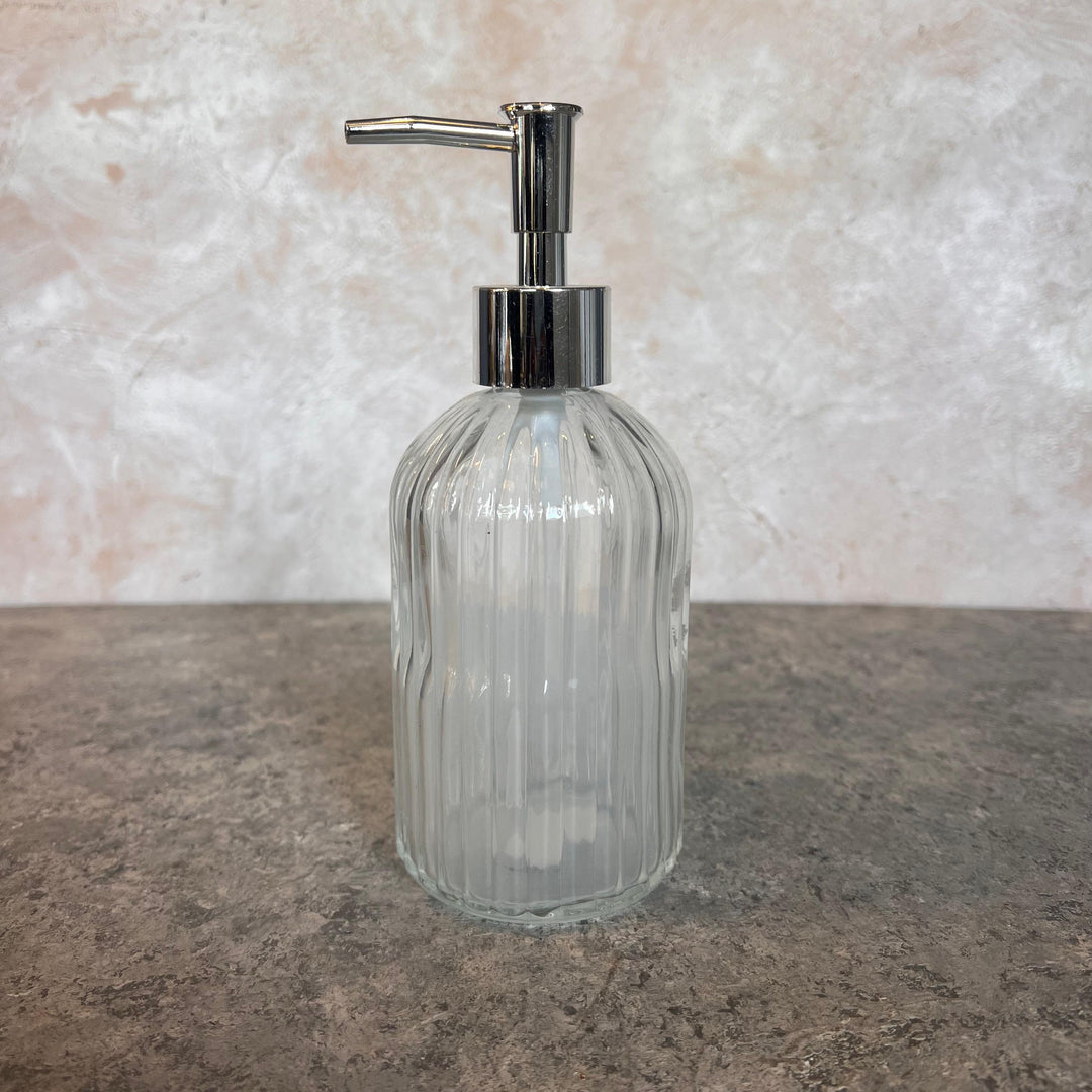 Clear Glass Soap Dispenser