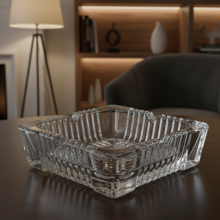 Square Glass Ashtray