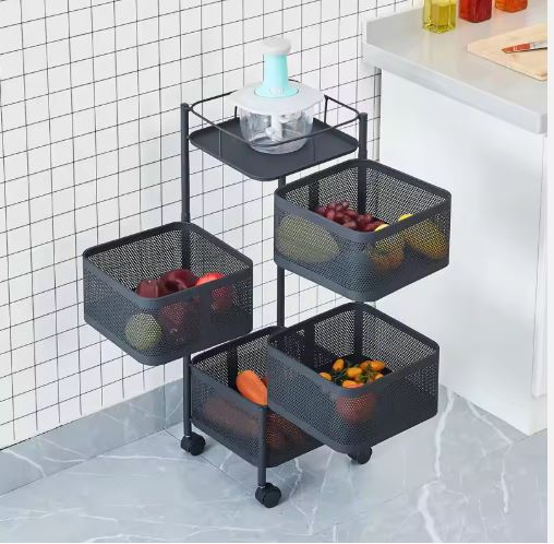 Multi-Layer Vegetable Rack Black square