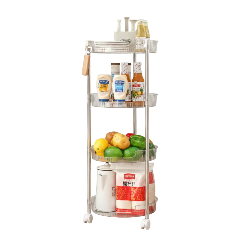 Three-Tier Rectangular Acrylic Trolley