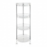 Four-Tier Round Acrylic Trolley