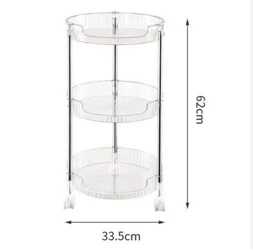 Multi-Tier Rectangle Acrylic Trolley