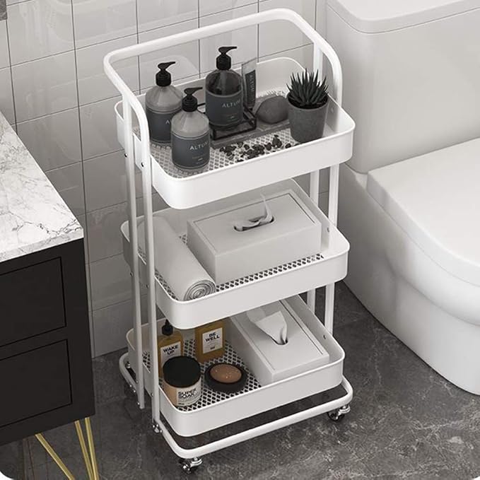 Plastic Trolley Rack White