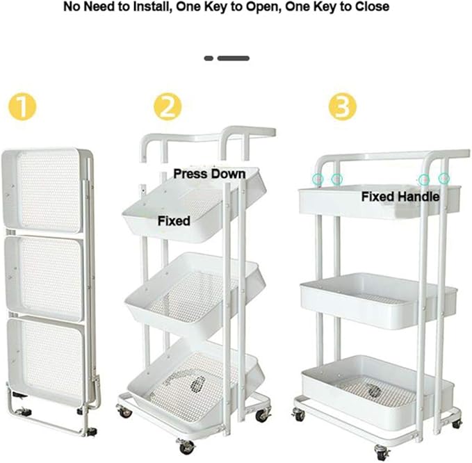 Plastic Trolley Rack White