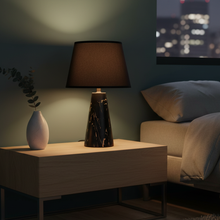 Modern Table Lamp with Metal Base