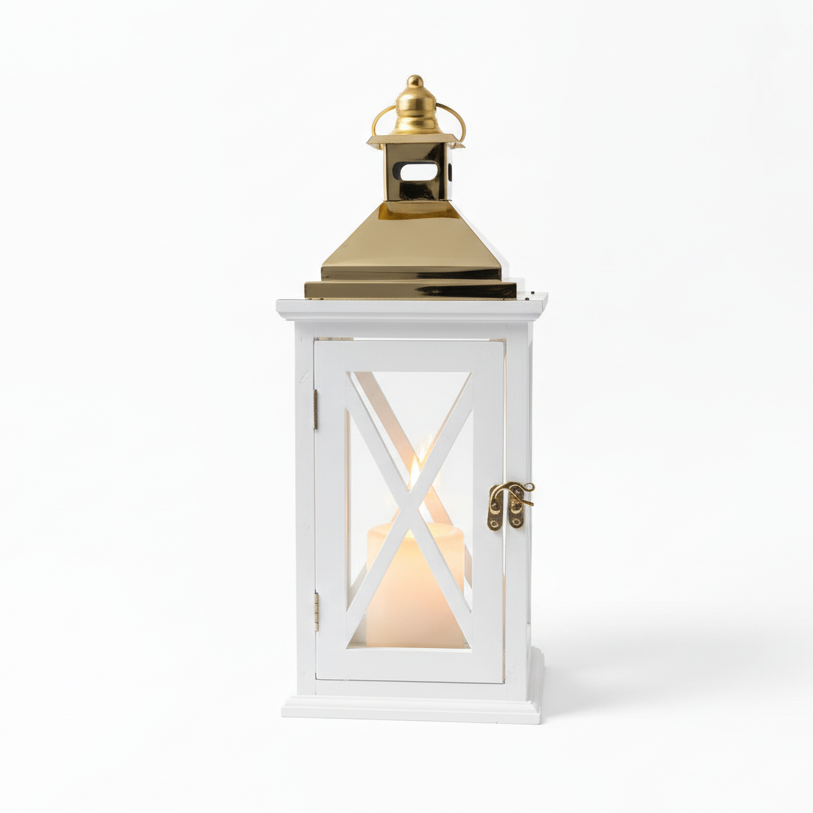 Gold Top White Lantern