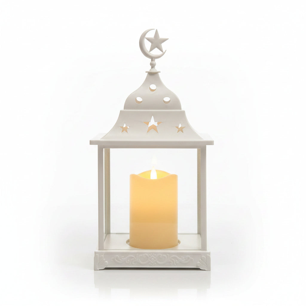 Square Lantern with LED Candle