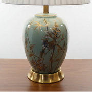 Blue Floral Ceramic Table Lamp