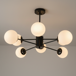 Load image into Gallery viewer, Black Ceiling Light With 8 Lights
