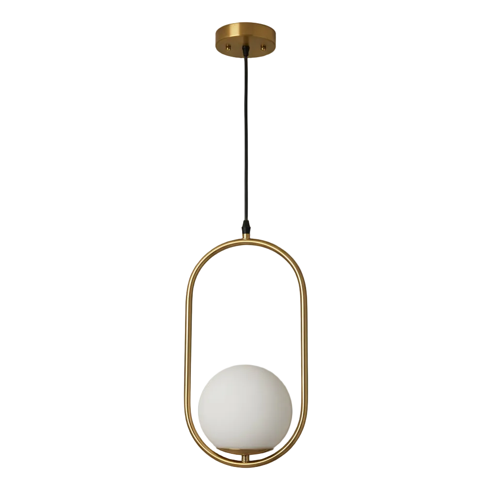 Gold Oval Ceiling Light
