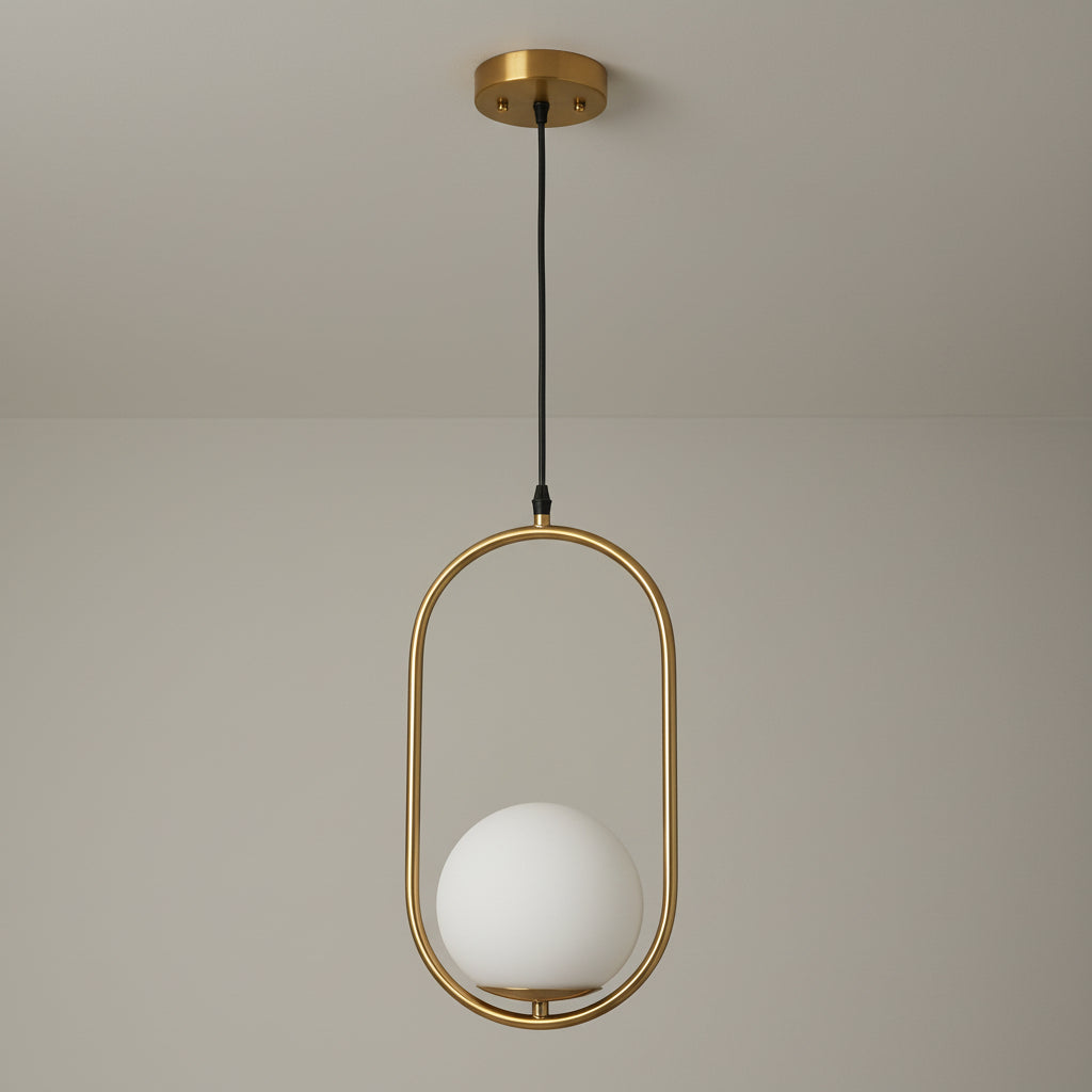 Gold Oval Ceiling Light