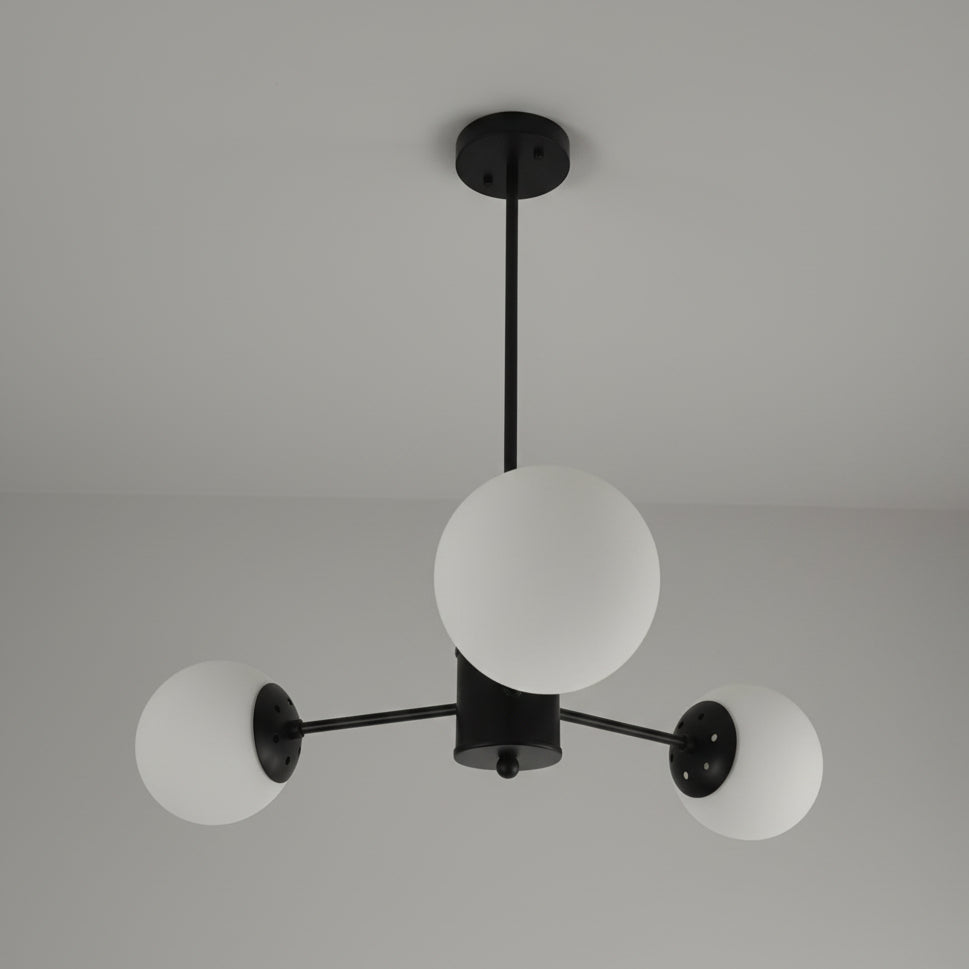Black 3 Bulb Ceiling Light