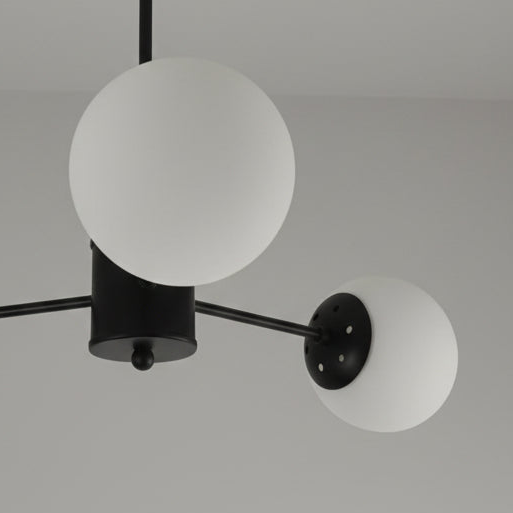 Black 3 Bulb Ceiling Light